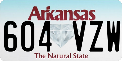 AR license plate 604VZW
