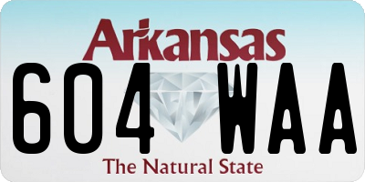AR license plate 604WAA