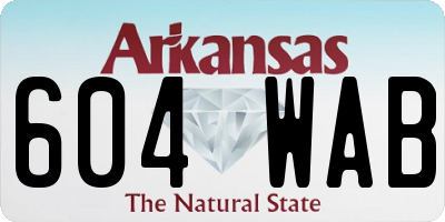 AR license plate 604WAB