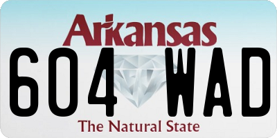 AR license plate 604WAD