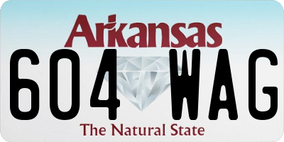 AR license plate 604WAG
