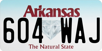 AR license plate 604WAJ
