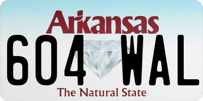AR license plate 604WAL
