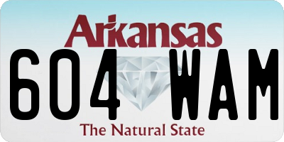 AR license plate 604WAM