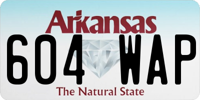 AR license plate 604WAP