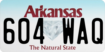 AR license plate 604WAQ