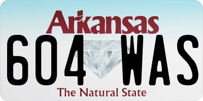 AR license plate 604WAS