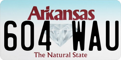 AR license plate 604WAU