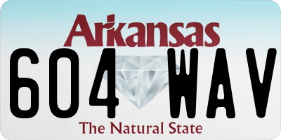AR license plate 604WAV