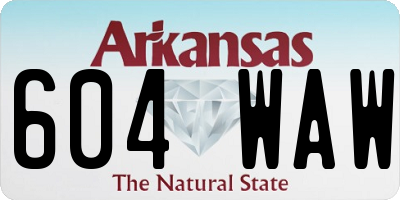 AR license plate 604WAW