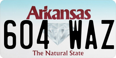 AR license plate 604WAZ