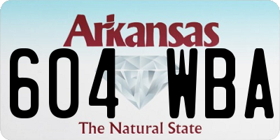 AR license plate 604WBA
