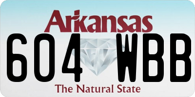 AR license plate 604WBB