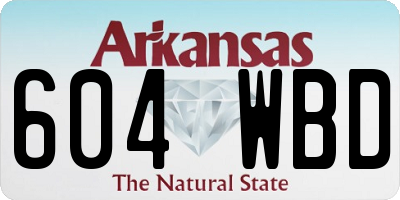 AR license plate 604WBD