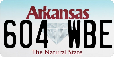 AR license plate 604WBE