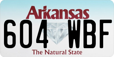 AR license plate 604WBF