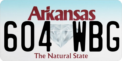 AR license plate 604WBG