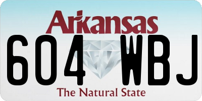 AR license plate 604WBJ