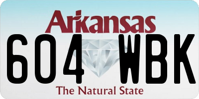 AR license plate 604WBK