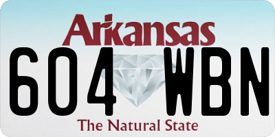 AR license plate 604WBN