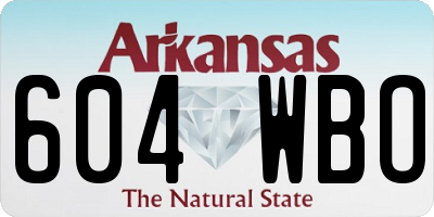 AR license plate 604WBO