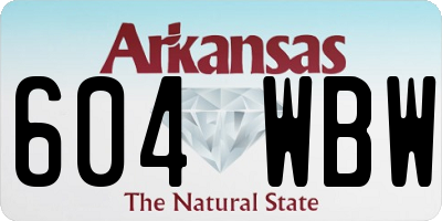 AR license plate 604WBW
