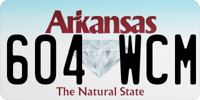 AR license plate 604WCM