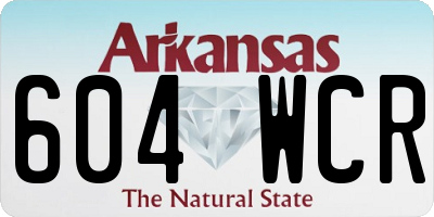 AR license plate 604WCR