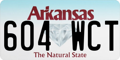 AR license plate 604WCT