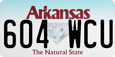 AR license plate 604WCU