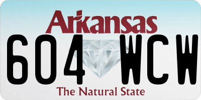 AR license plate 604WCW