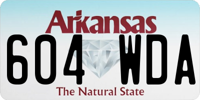 AR license plate 604WDA