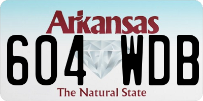 AR license plate 604WDB