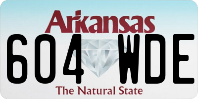 AR license plate 604WDE