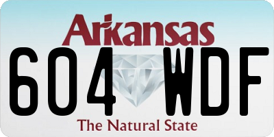 AR license plate 604WDF