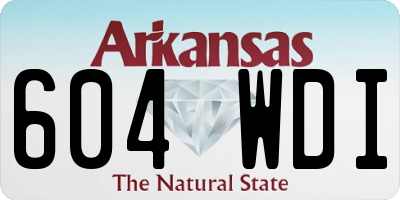 AR license plate 604WDI
