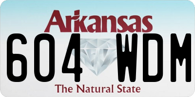 AR license plate 604WDM