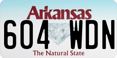 AR license plate 604WDN