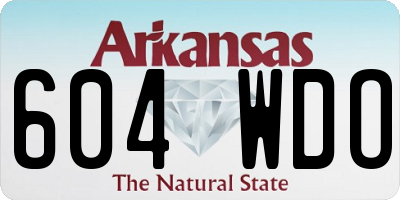 AR license plate 604WDO