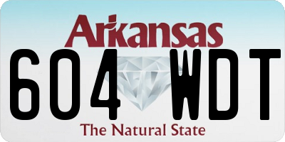 AR license plate 604WDT
