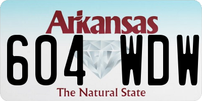 AR license plate 604WDW