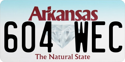 AR license plate 604WEC