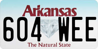AR license plate 604WEE
