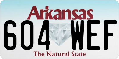 AR license plate 604WEF