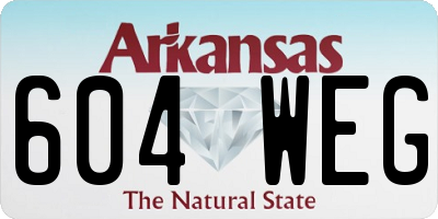 AR license plate 604WEG