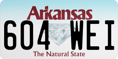 AR license plate 604WEI