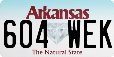 AR license plate 604WEK