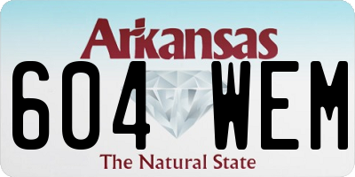 AR license plate 604WEM