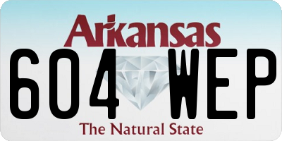 AR license plate 604WEP