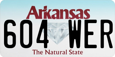 AR license plate 604WER